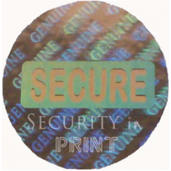 Round 24mm Silver Self-Adhesive Hologram Security Sticker C24-1S